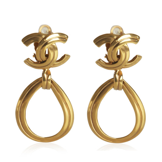 Gold-Plated Vintage 1996 CC Drop Earrings