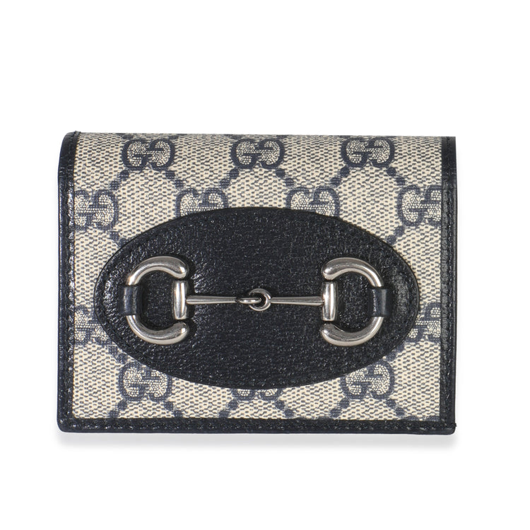 Gucci Canvas Horsebit Card Case Wallet