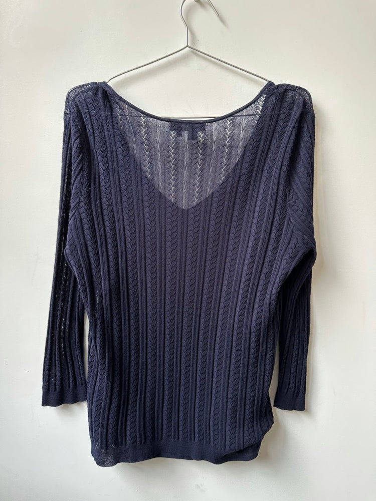 Vintage Navy Ralph Lauren Light Knit Sweater Size Large