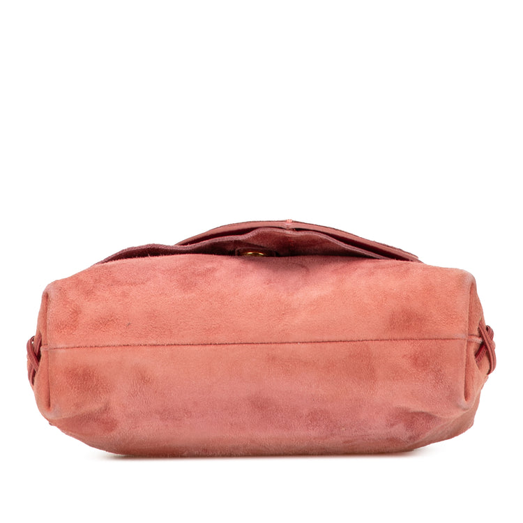 Vintage Gucci Suede Heart Shoulder Bag