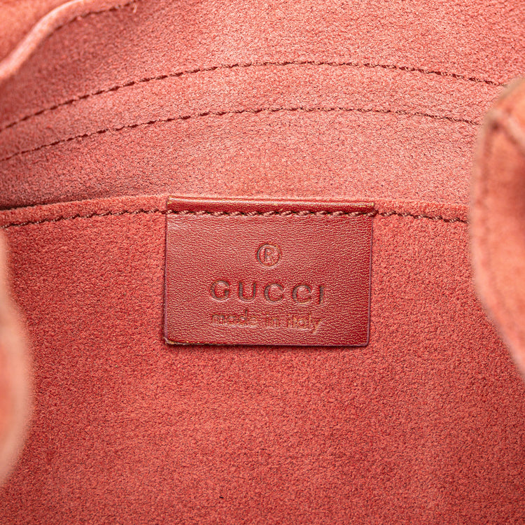 Vintage Gucci Suede Heart Shoulder Bag