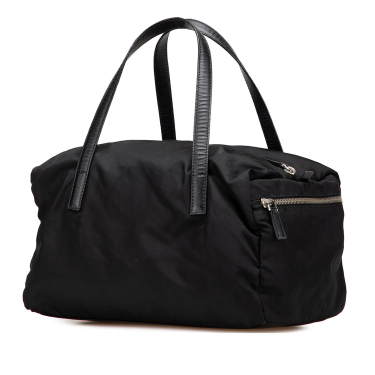 Prada Saffiano Trimmed Tessuto Handbag