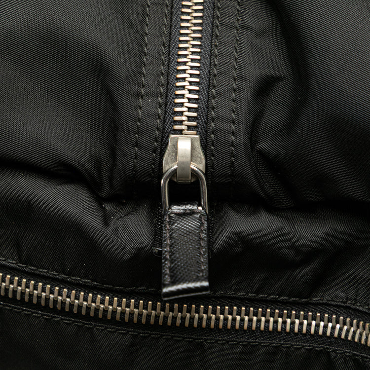 Prada Saffiano Trimmed Tessuto Handbag