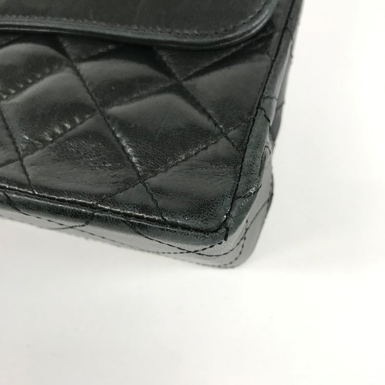 Vintage Two Toned Black Chanel 1991-1994 Flap Bag