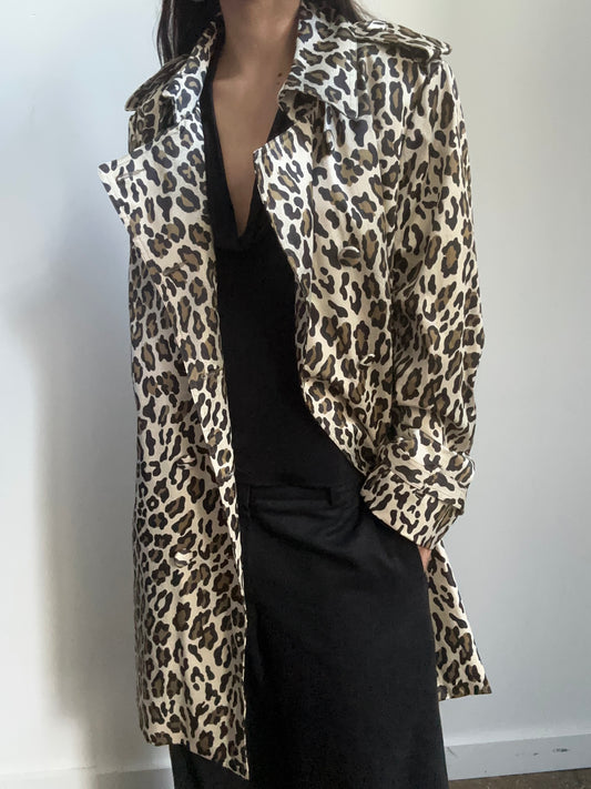 Vintage Leopard Print Jacket Size XL