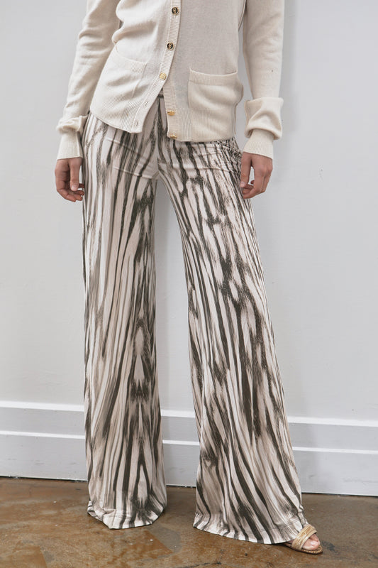 Vintage Roberto Cavalli Tan and White Trouser Size 6