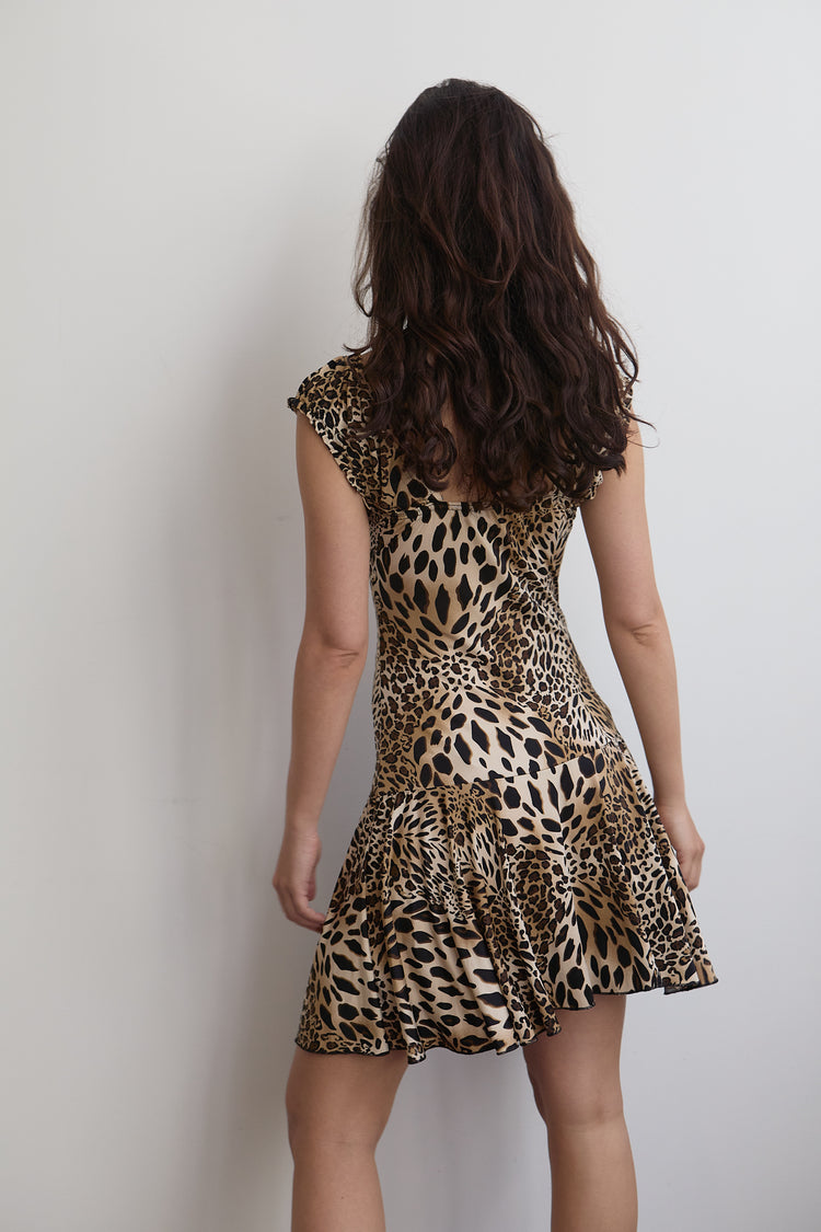 Vintage Cheetah Mini Dress Size 6
