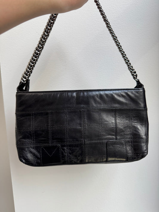 Chanel 2008 Black Quilted Lambskin Pochette Bag