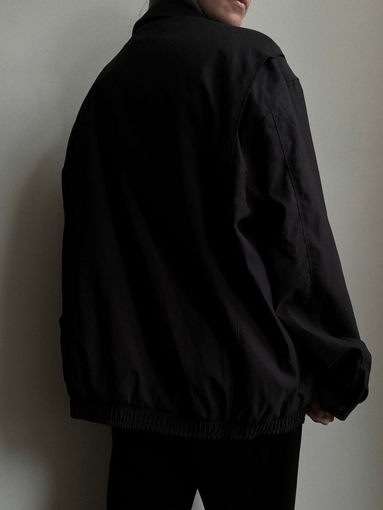 Vintage Polo Ralph Lauren Black Bomber Jacket Size Extra Large