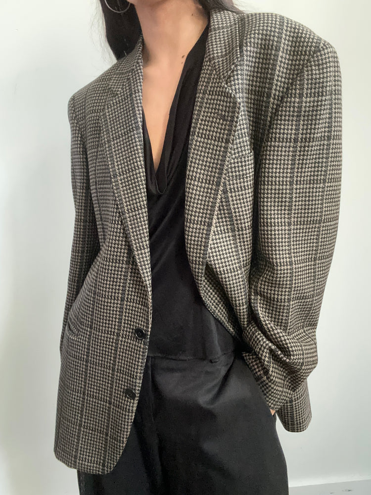 Vintage Italian Plaid Blazer Size Large
