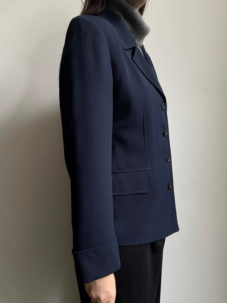 Vintage Structured Navy Blazer Size Small