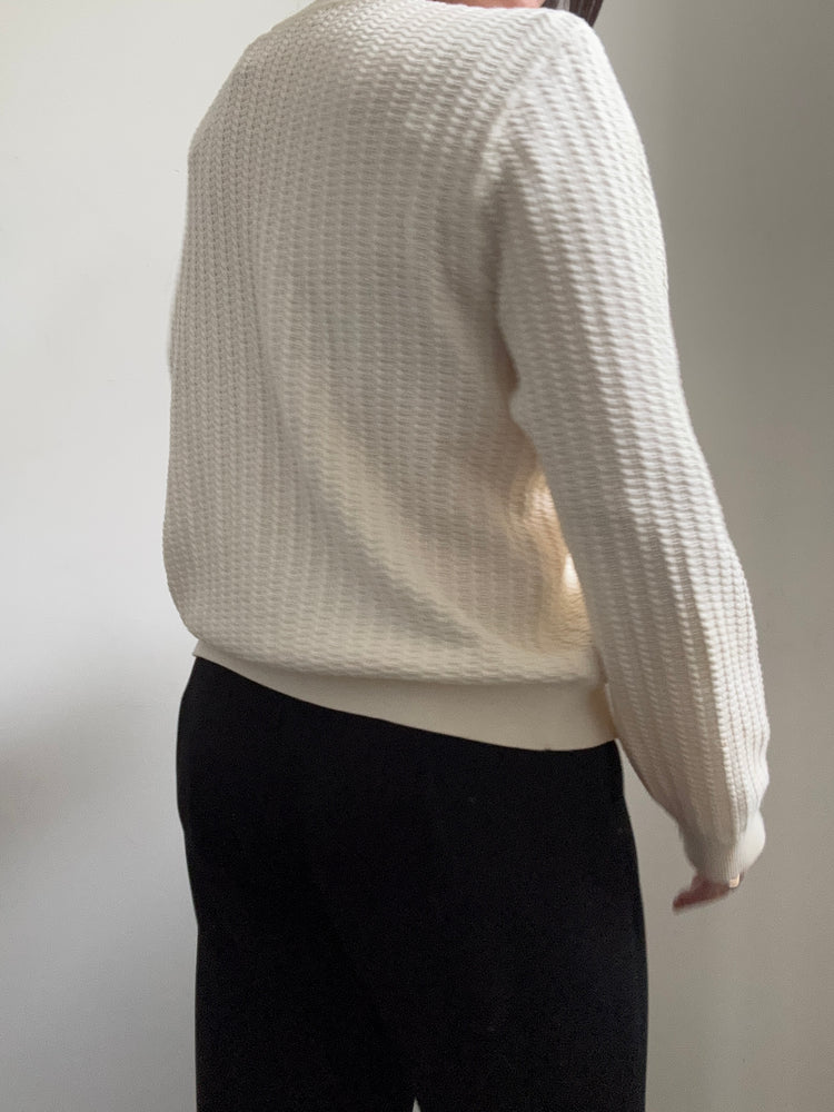 Vintage Ivory Button up Cardigan Size Large