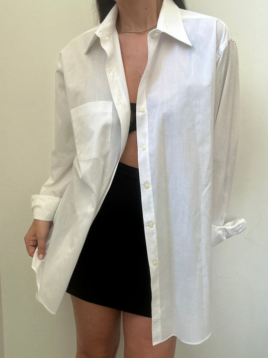 Vintage Cotton Poplin Button Up SIze M-L