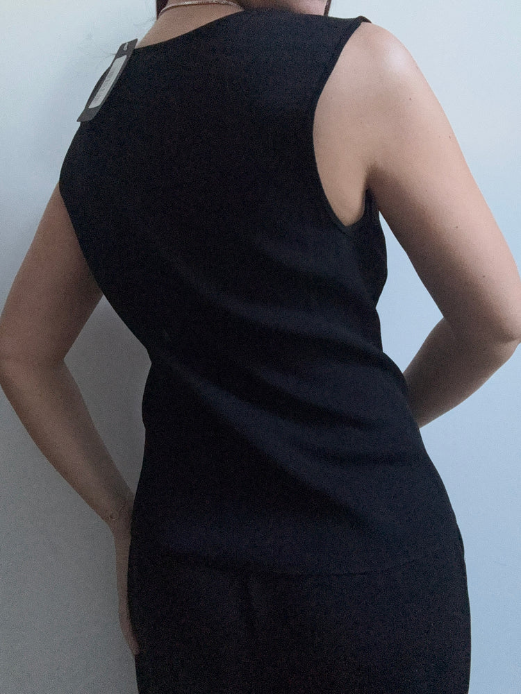 Vintage Black Stretch Classic Tank Size M