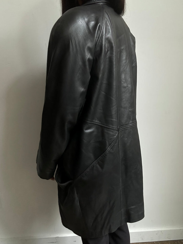 Vintage Black Leather Jacket Size Medium