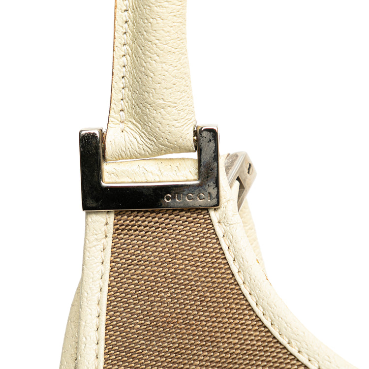 Vintage Gucci Canvas Jackie Bardot Shoulder Bag