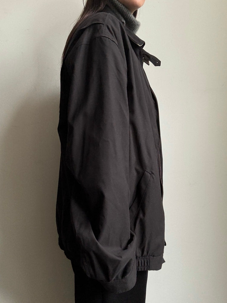 Vintage Polo Ralph Lauren Black Bomber Jacket Size Extra Large