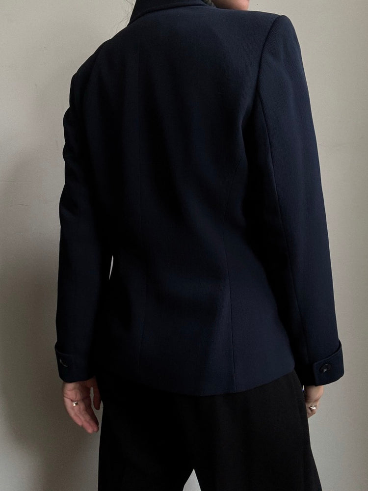 Vintage Structured Navy Blazer Size Small