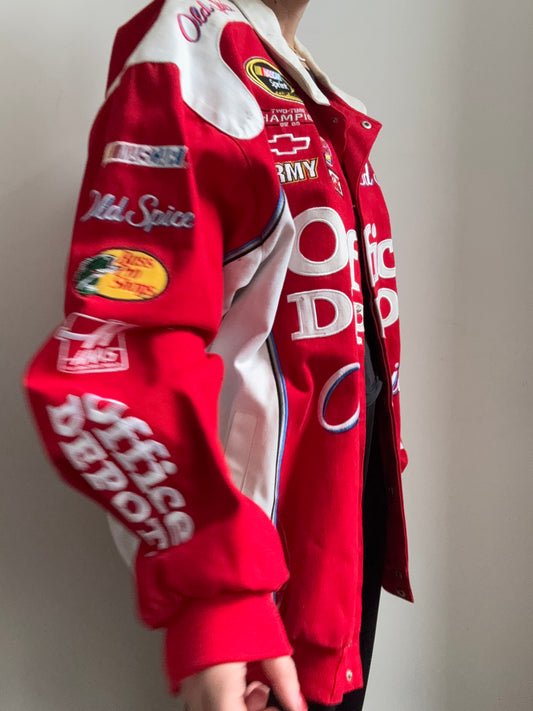 Vintage Red Old Spice Bomber Jacket Size XL