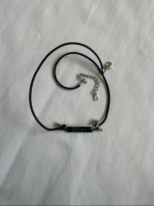 Vintage 2000s Black Dior Choker