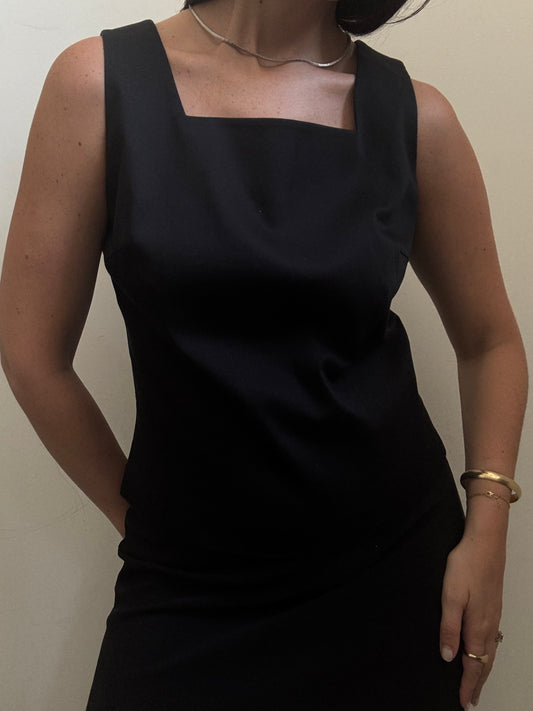 Vintage Black Shell Tank Top Size Medium