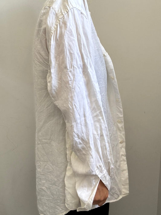 Vintage Linen Flax Blend Button-Down Size Large