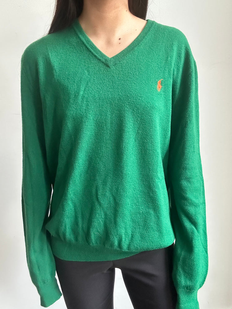Vintage Polo Ralph Lauren Green Sweater Size Medium