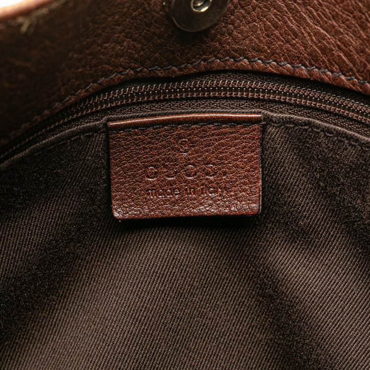 Gucci GG Denim Horsebit Shoulder Bag