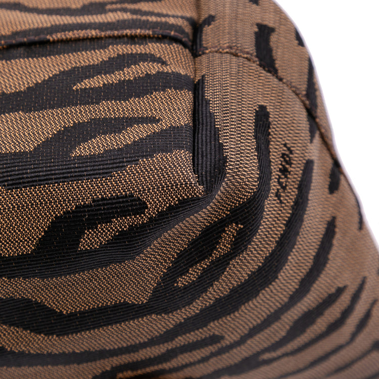 Fendi Zebra Print Canvas Handbag