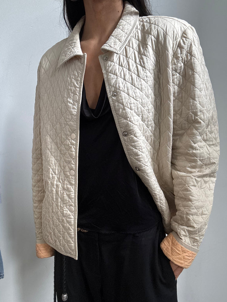 Vintage Quilted Shirt Jacket Size Large