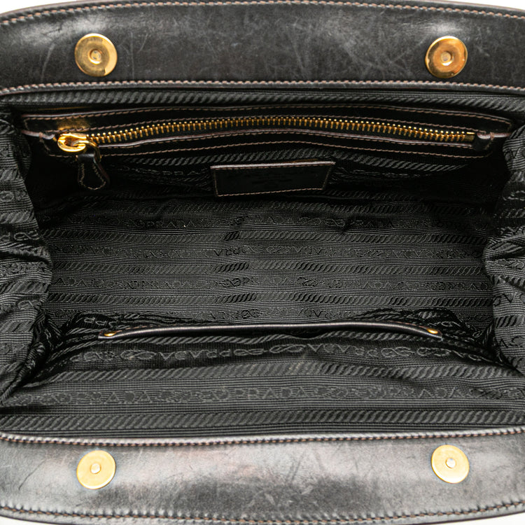 Prada Velvet Logo Frame Shoulder Bag