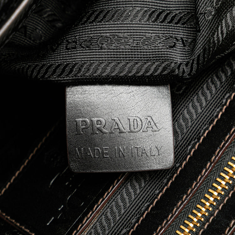 Prada Velvet Logo Frame Shoulder Bag