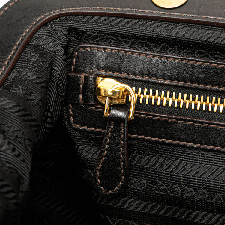Prada Velvet Logo Frame Shoulder Bag