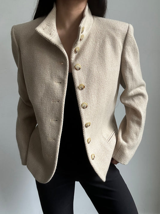 Vintage Ralph Lauren Beige Blazer Size Large
