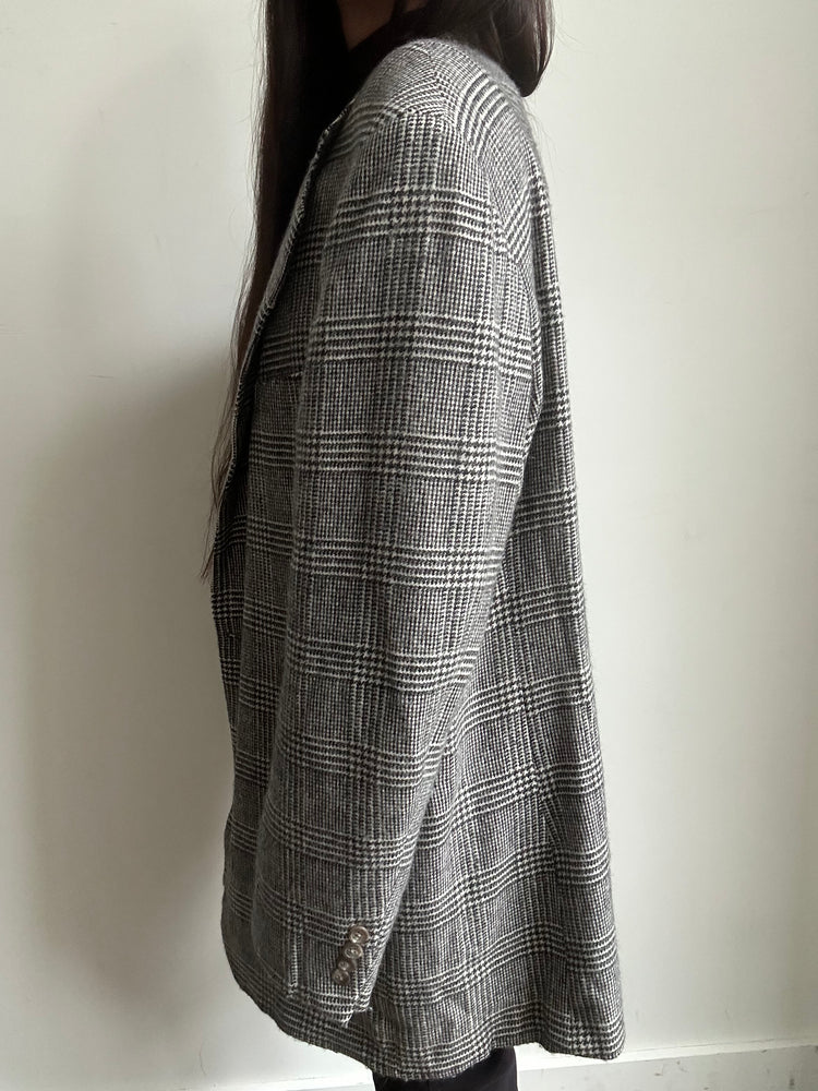 Vintage Polo Ralph Lauren Grey Plaid Blazer Size Large