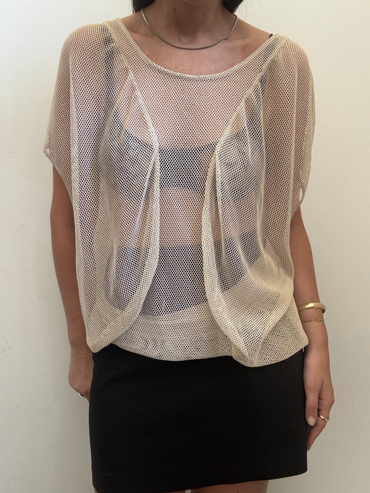 Vintage Gold Knit Coverup Size OS