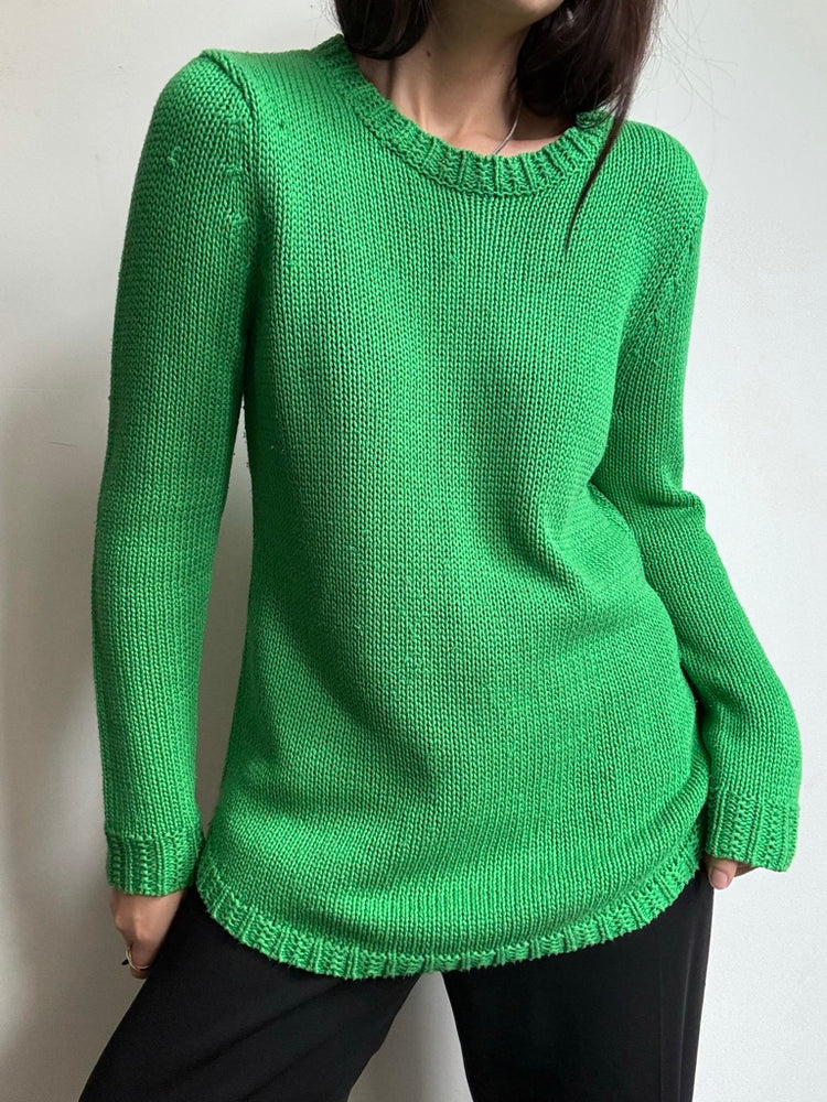 Vintage Ralph Lauren Kelly Green Knit Sweater Size Medium
