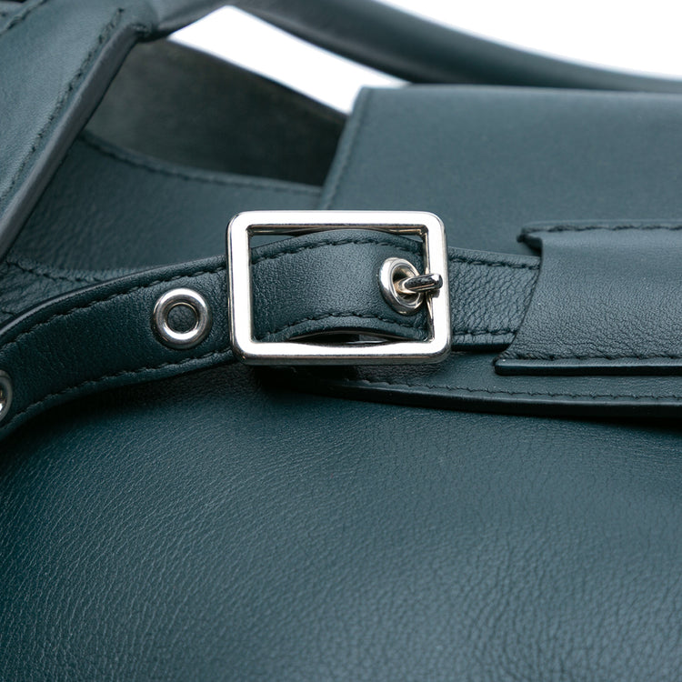 Celine Dark Green Medium Supple Grained Calfskin Tote