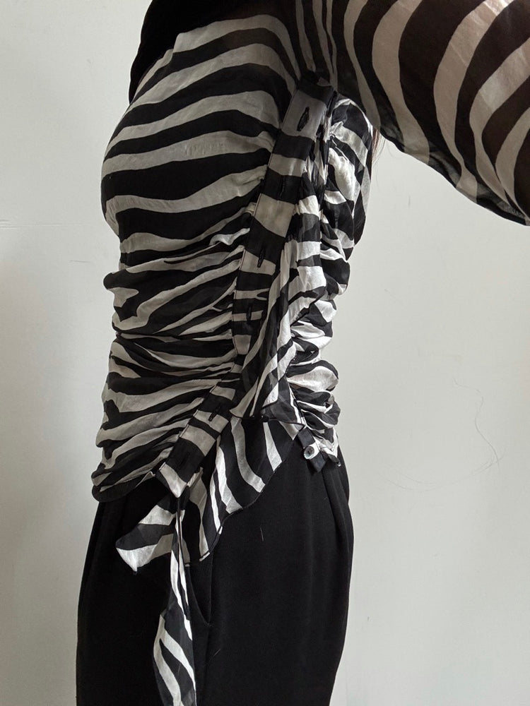 Vintage D&G Zebra Sheer Top Size X-Small