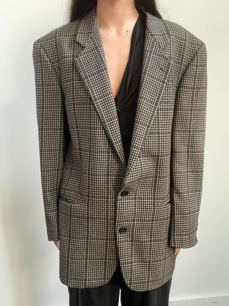 Vintage Italian Plaid Blazer Size Large
