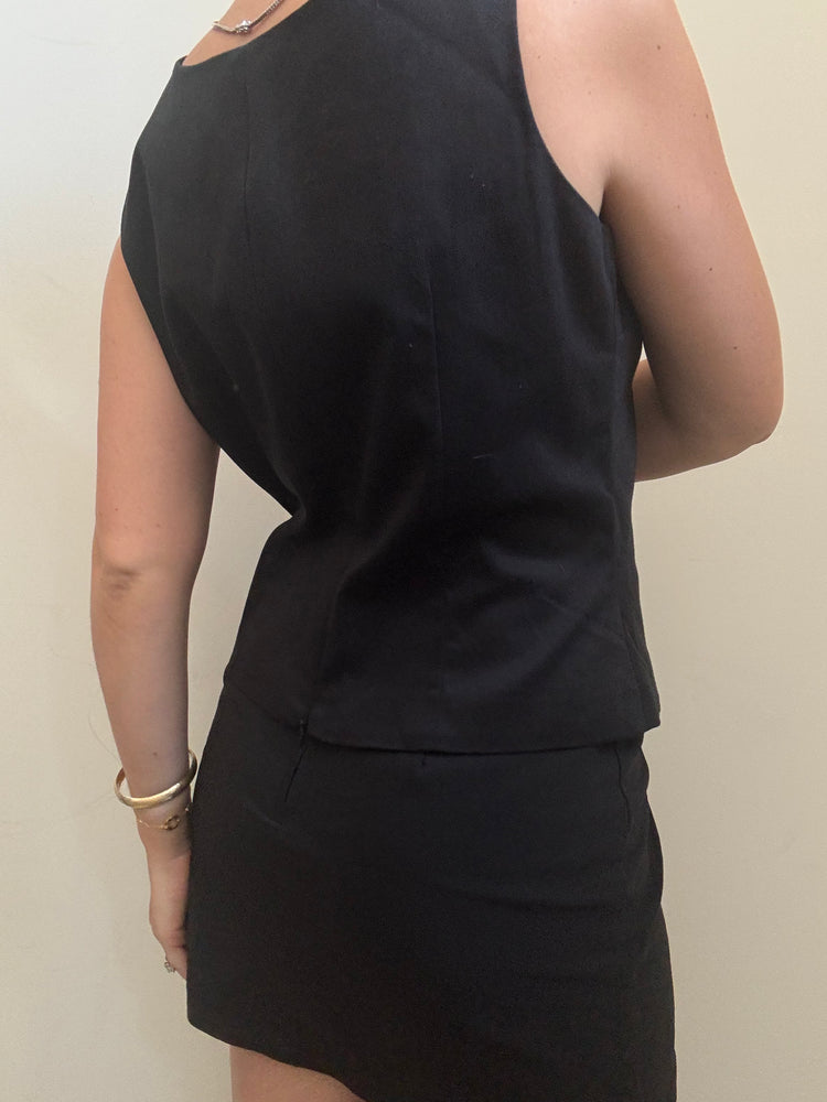Vintage Black Shell Tank Top Size Medium