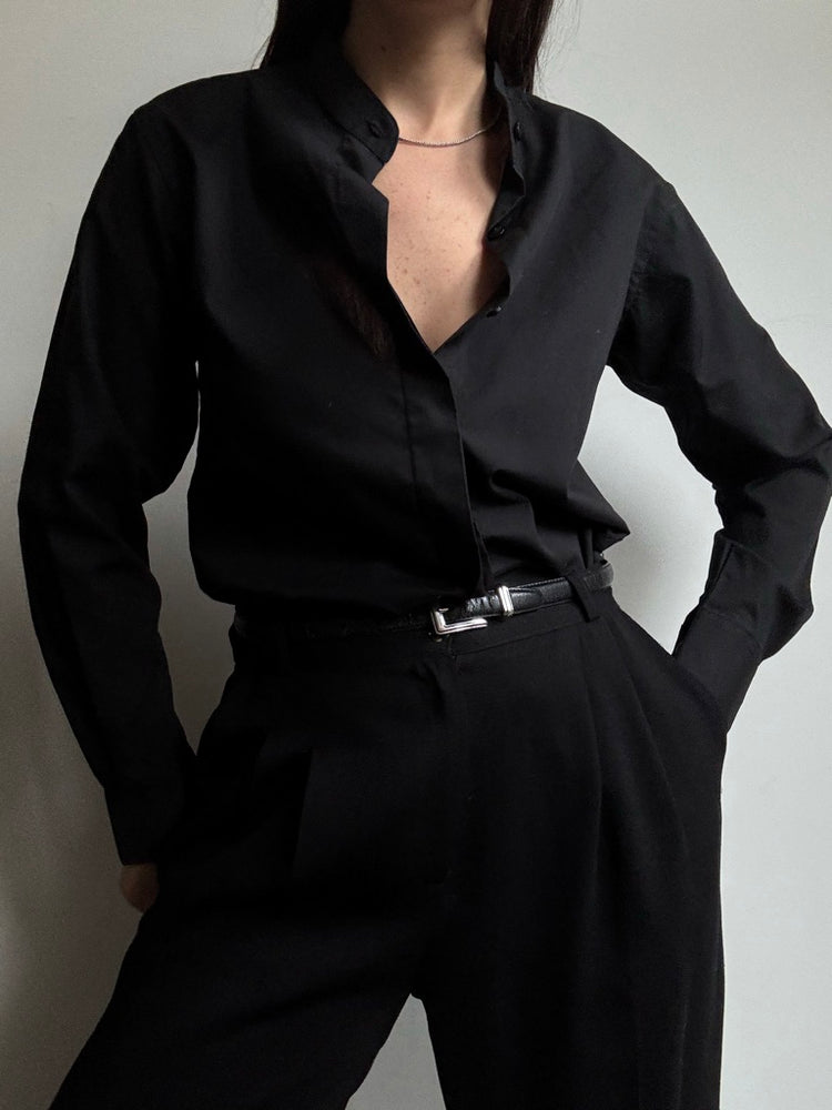 Vintage Black Button Up Size XS