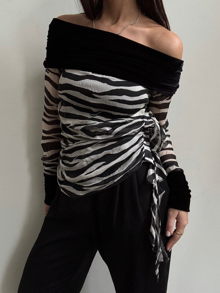 Vintage D&G Zebra Sheer Top Size X-Small