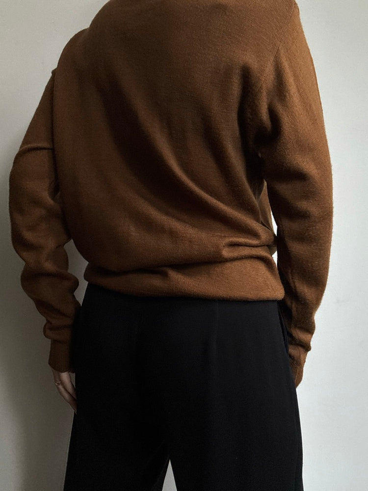 Vintage Brown Turtle Neck Sweater Size Medium