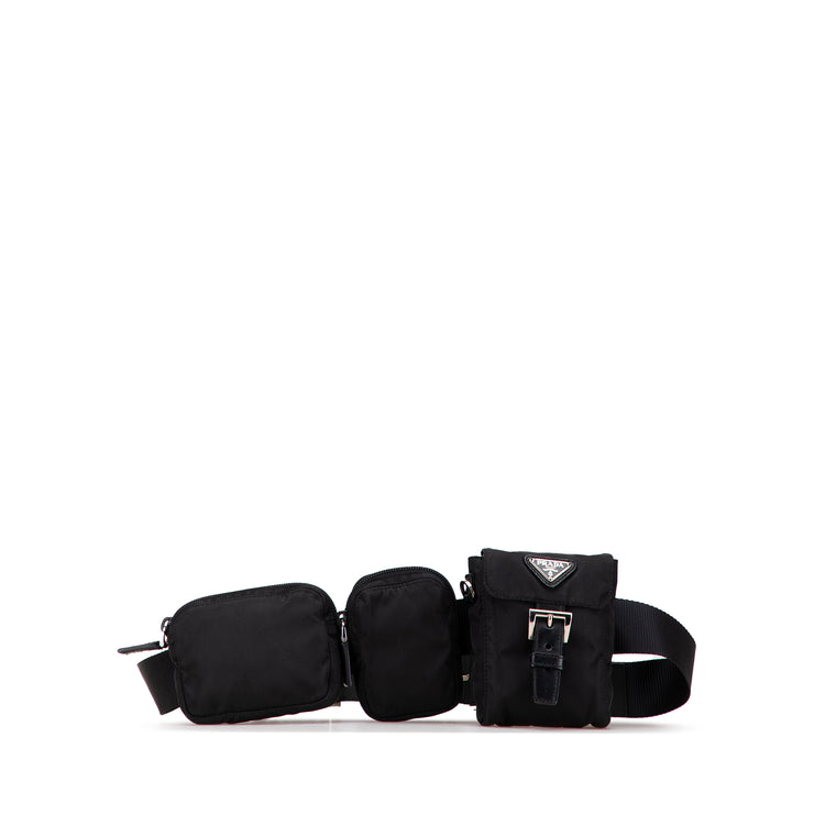 Vintage Prada Nylon Triple Pouch Belt Bag