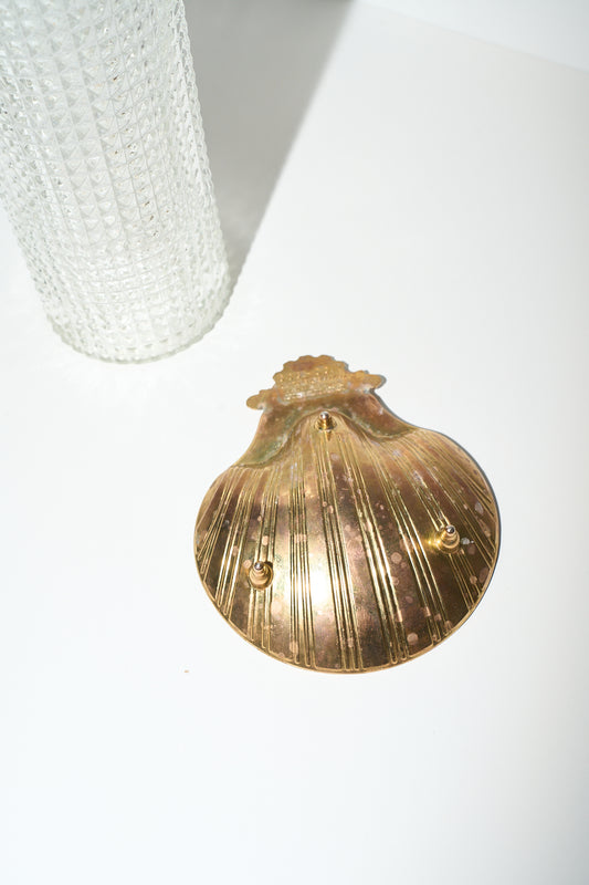 Vintage Gold Clam Shell Dish