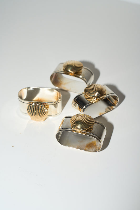 Vintage Sea Shell Napkin Rings (Set of 4)
