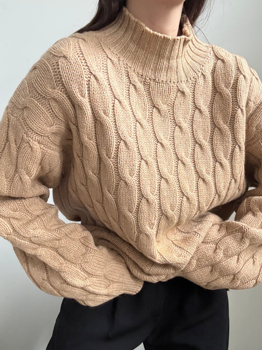 Vintage Micheal Kors Collection Camel Hair + Wool Sweater Size Large