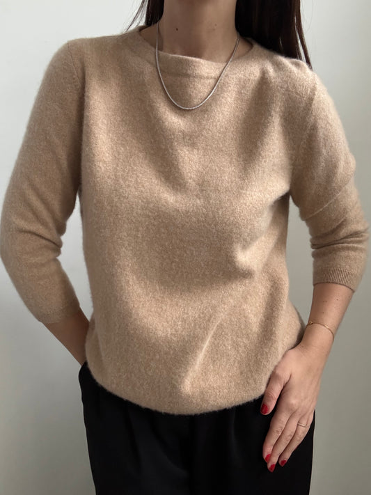 Vintage Cashmere Brown Sweater Size Medium