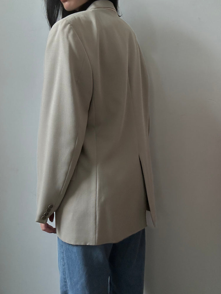 Vintage Beige Oversized Classic Blazer Size Large